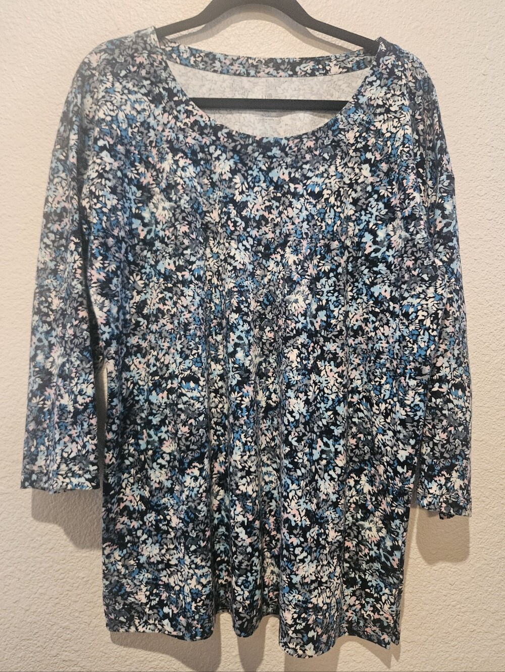 J. Jill Simply Supima Cotton Floral Scoop Neck Tunic Women's M